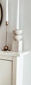 Stewehome κεραμικό κηροπήγιο Μπεζ 10x10 cm