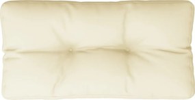 vidaXL Μαξιλάρι Παλέτας Κρεμ 80 x 40 x 12 εκ. Υφασμάτινο
