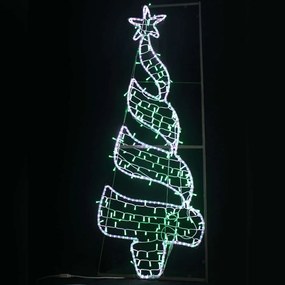 Φωτοσωλήνας Christmas Tree 270&200 Led X082702219N 75x200+1,5m Green-White Aca