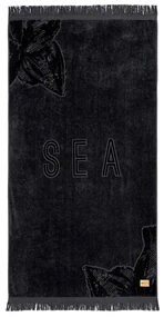 Πετσέτα Θαλάσσης Sea Serene Jacquard Black Nima Θαλάσσης 90x160cm 100% Βαμβάκι