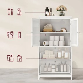 Ντουλάπι Δαπέδου Με 2 Συρτάρια (60x30x110) Vasagle BBC551P31V2