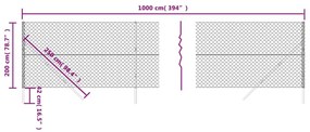 vidaXL Συρματόπλεγμα Περίφραξης Πράσινο 2 x 10 μ.