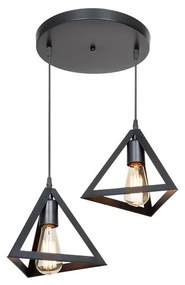 Two-light ceiling lamp Kecha pp in black shade D50x60cm 50x58x60 εκ.