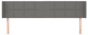 vidaXL Κεφαλάρι με Πτερύγια Σκούρο Γκρι 163x16x78/88 εκ. Υφασμάτινο