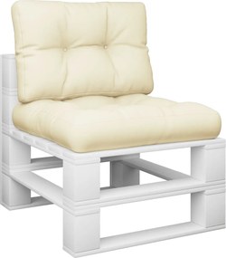 vidaXL Μαξιλάρια Παλέτας 2 τεμ. Κρεμ Υφασμάτινα