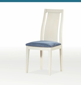 Ξύλινη καρέκλα Liney μπεζ-μπλε 94x43x42x44cm, FAN1234