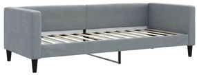 vidaXL Καναπές Κρεβάτι με Στρώμα Ανοιχτό Γκρι 80 x 200 εκ. Υφασμάτινο