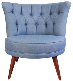 Πολυθρόνα Richland 558ZEN1168 80x75x77cm Blue Polyester,Wood