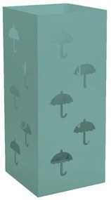 Ομπρελοθήκη Τετράγωνη 25-913 22x22x50cm Matte Turquoise Pam&Co Stainless Steel