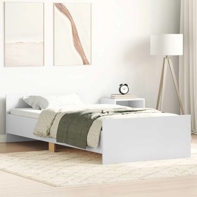 vidaXL Σκελετός Κρεβατιού Λευκό 80 x 200 cm Επεξεργασμένο Ξύλο