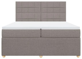 ΚΡΕΒΑΤΙ BOXSPRING ΜΕ ΣΤΡΩΜΑ TAUPE 200X200 ΕΚ. ΥΦΑΣΜΑΤΙΝΟ 3294467