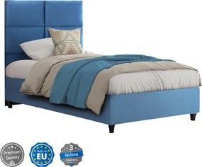 ΚΡΕΒΑΤΙ MILO ΜΠΛΕ ΒΕΛΟΥΔΟ HM652.09 ΓΙΑ ΣΤΡΩΜΑ 90x200 εκ.