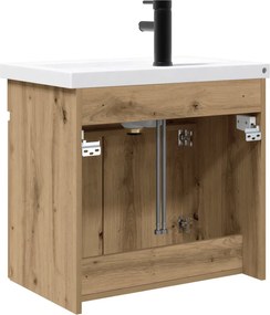 vidaXL Μονάδα μπάνιου με βρύση Artisan Δρυς 61 x 40 x 74,5 εκ.