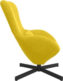 vidaXL Κάθισμα-αυγό Κίτρινο 63 x 73 x 90 εκ Βελούδο