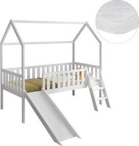 ΚΡΕΒΑΤΙ ΠΑΙΔΙΚΟ ΤΣΟΥΛΗΘΡΑ PHYLLIS HM21310.01 ΠΕΥΚΟ ΣΕ ΛΕΥΚΟ--ΜΕ ΣΤΡΩΜΑ 90x190εκ