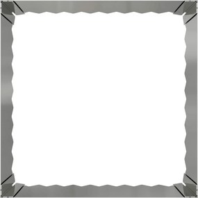 vidaXL Περίγραμμα γκαζόν 60 x 60 x 35 cm Ατσάλι Ασημί