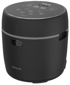 Ατμομάγειρας Ρυζιού Sencor SRM 0671BK  0,6lt 500W με Αντικολλητική Επιφάνεια Low Carb και Low Sugar Function Μαύρο