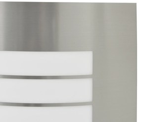 vidaXL Φωτιστικό Τοίχου Εξωτερικού Χώρου 2 τμχ Ασημί Ανοξείδωτο IP44