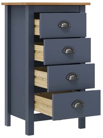 vidaXL Μπουφές Hill Γκρι 46x35x80 εκ. από Μασίφ Ξύλο Πεύκου