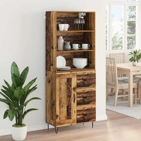 VidaXL Highboard 2 τμχ. Παλιό ξύλο 69,5 x 34 x 180 εκ.