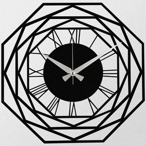 Ρολόι Τοίχου Enzoclock 279ENZ1412 48x48cm Black Wallity Metal