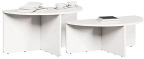 vidaXL Τραπεζάκι σαλονιού 2 pcs Λευκό 79 x 39.5 x 40 εκ