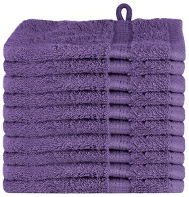 vidaXL Πετσέτες 10 pcs Μοβ 15 x 21 cm Βαμβάκι