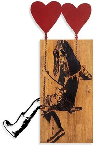 Διακοσμητικό Τοίχου Banksy 891TNL3151 50x80cm Multi Wallity Μέταλλο,Ξύλο