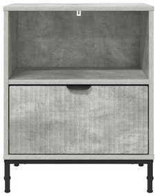 vidaXL Κομοδίνο Γκρι σκυροδέματος 49 x 36 x 61 εκ Επεξεργασμένο ξύλο