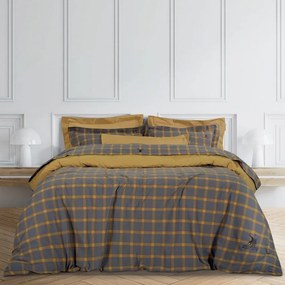 Σεντόνια 2147 (Σετ 4τμχ) Ocher Greenwich Polo Club Queen Size 240x260cm 100% Βαμβάκι