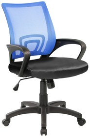 VELCO Pro Systems ΚΑΡΕΚΛΑ ΓΡΑΦΕΙΟΥ ΠΑΙΔΙΚΗ ΓΑΛΑΖΙΑ -ΜΑΥΡΗ - ΔΙΑΣΤΑΣΕΙΣ 55x49x86/96cm - ΕΠΙΦΑΝΕΙΑ: ΔΙΑΤΡΗΤΟ & PVC velco-66-33675