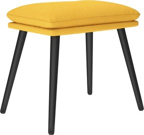 vidaXL Υποπόδιο Μουσταρδί 45 x 29,5 x 35 εκ. Υφασμάτινο
