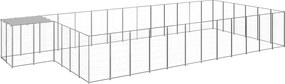 vidaXL Σπιτάκι Σκύλου Ασημί 22,99 μ² Ατσάλινο