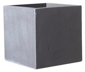 Γλάστρα Πήλινη Τετράγωνη Rocky Γκρι M 30x30x30 εκ. B-6050-8 Supergreens-B-6050-8-Γκρι B-6050-8