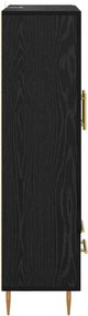 vidaXL Highboard Μαύρη Οξυά 69,5 x 31 x 115 εκ. Επεξεργασμένο ξύλο