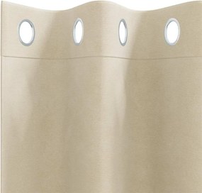 vidaXL Κουρτίνες συσκότισης 2 pcs Κρεμ 140 x 175 cm Βελούδο