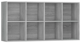 vidaXL Βιβλιοθήκη/Βοηθητικό Ντουλάπι Γκρι sonoma 66x30x130εκ Επεξ Ξύλο
