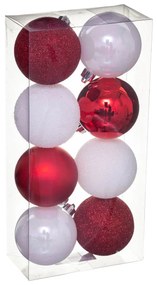 Χριστουγεννιάτικες Μπάλες (Σετ 8τμχ) A-S White/Red 129170RB