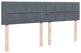 ΚΡΕΒΑΤΙ BOXSPRING ΜΕ ΣΤΡΩΜΑ ΣΚΟΥΡΟ ΓΚΡΙ 200X200 ΕΚ. ΒΕΛΟΥΔΙΝΟ 3286403