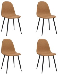 vidaXL Καρέκλες Τραπεζαρίας 4 τεμ. Αν. Καφέ 45x53,5x83 εκ. Συνθ. Δέρμα
