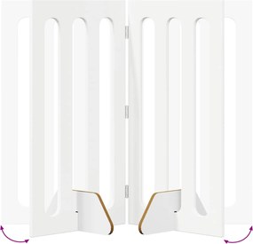 vidaXL Αναδιπλούμενη περίφραξη κατοικίδιων 2 pcs Λευκός