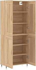 vidaXL Ντουλάπι Sonoma δρυς 69,5 x 34 x 180 εκ. από Επεξεργασμένο Ξύλο
