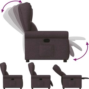 vidaXL Πολυθρόνα Ανακλινόμενη Σκούρο Καφέ Υφασμάτινη