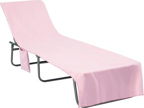 vidaXL Πετσέτες ξαπλώστρας 2 pcs Ροζ 210 x 75 cm