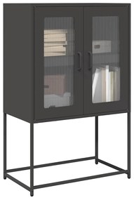 Highboard Μαύρο 68x39x107 cm Ατσάλι