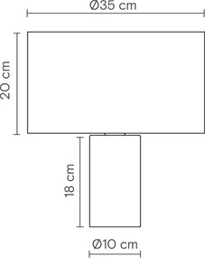 Επιτραπέζιο Φωτιστικό Romy Table E27 Μαύρο με Μπεζ Καπέλο