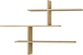 Ραφιέρα τοίχου Leo Megapap χρώμα sapphire oak 123x22x80εκ.