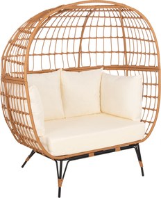 ΠΟΛΥΘΡΟΝΑ ΦΩΛΙΑ MIAMI 2 ΑΤΟΜΩΝ ΤΥΠΟΥ RATTAN HM5870.11 132.5x90x154Υεκ