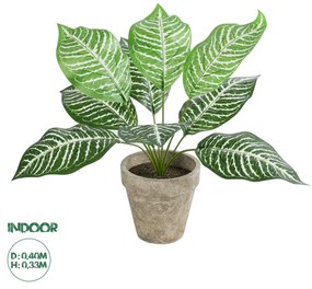 GloboStar® Artificial Garden ZEBRA POTTED PLANT 20898 Διακοσμητικό Φυτό Ζέμπρα Φ40 x Υ33cm