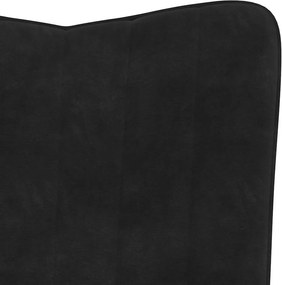 vidaXL Πολυθρόνα Relax Μαύρη Βελούδινη